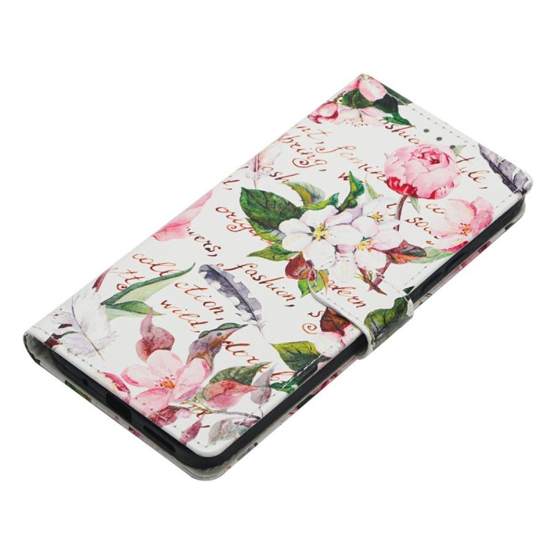 Folio Deksel Samsung Galaxy A17 4g / 5g Blader Og Blomster