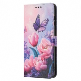 Folio Deksel Samsung Galaxy A17 4g / 5g Blomsterdekor
