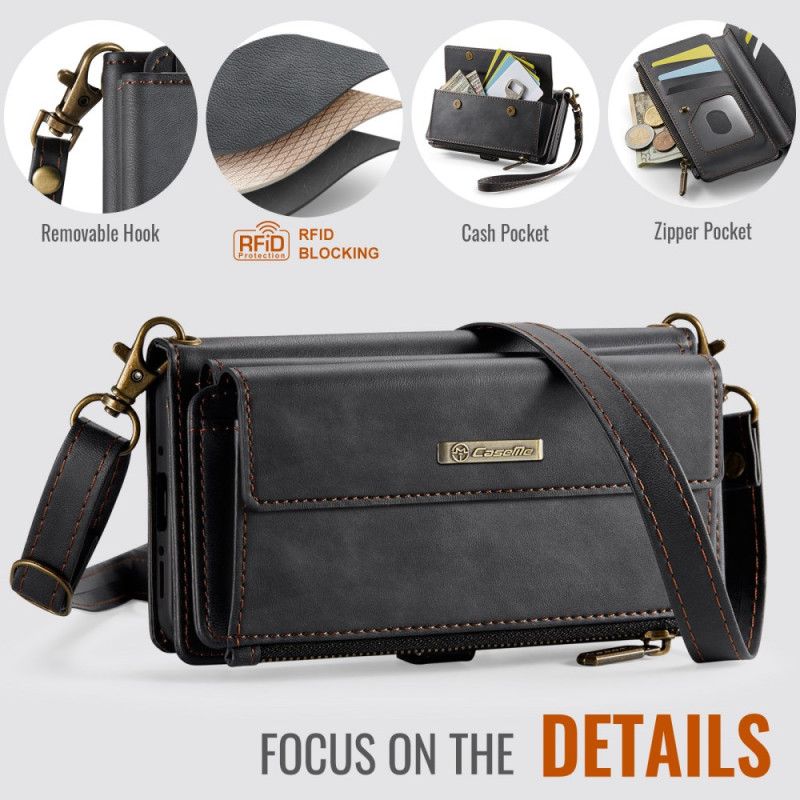 Folio Deksel Samsung Galaxy A17 4g / 5g Caseme Lommebok Med Semsket Skinneffekt