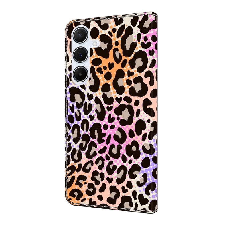 Folio Deksel Samsung Galaxy A17 4g / 5g Fargerikt Leopardmønster