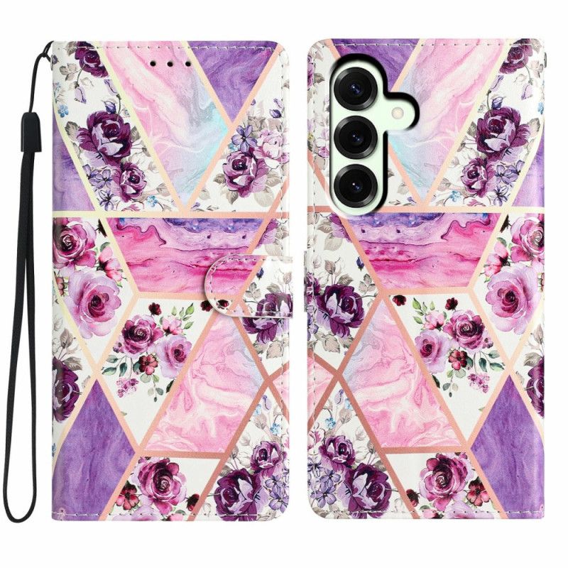Folio Deksel Samsung Galaxy A17 4g / 5g Lilla Blomster