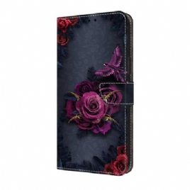 Folio Deksel Samsung Galaxy A17 4g / 5g Lilla Blomster