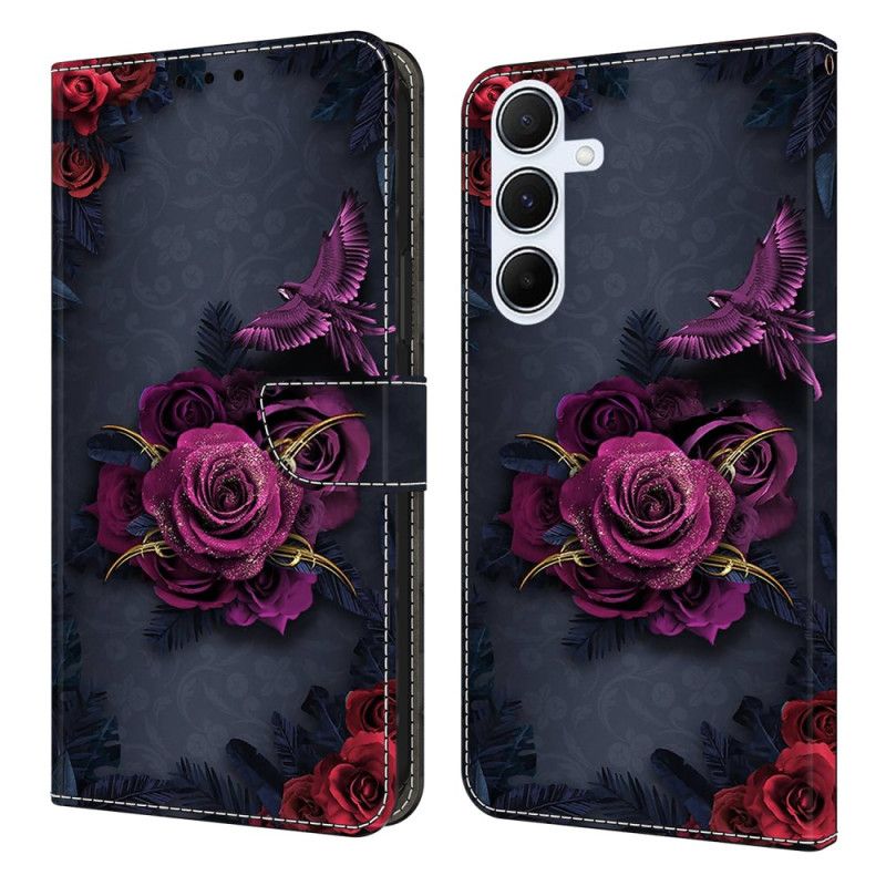 Folio Deksel Samsung Galaxy A17 4g / 5g Lilla Blomster