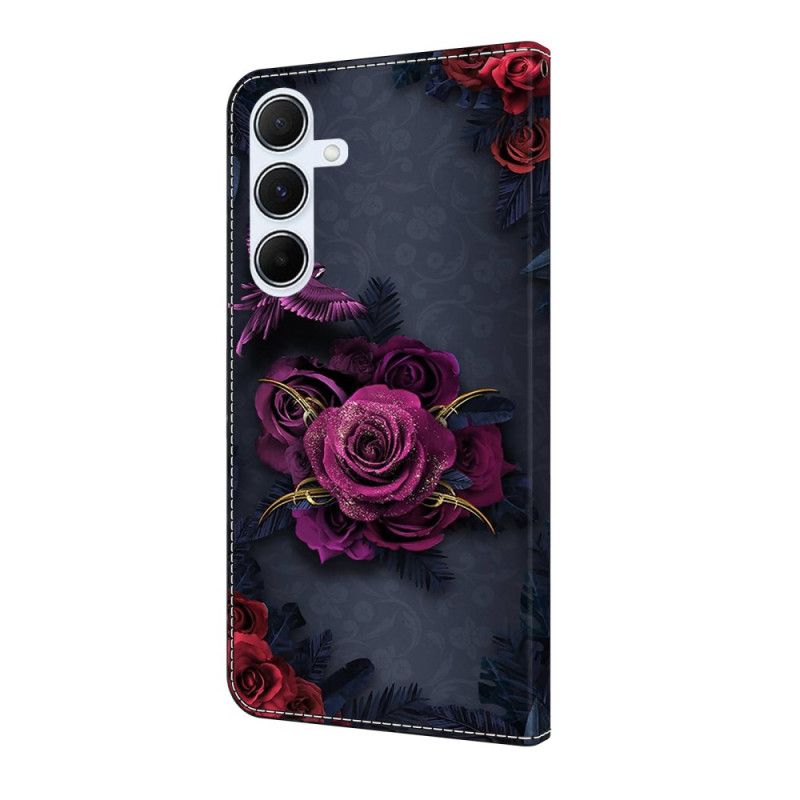 Folio Deksel Samsung Galaxy A17 4g / 5g Lilla Blomster