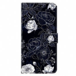 Folio Deksel Samsung Galaxy A17 4g / 5g Vintage Blomster Beskyttelse Deksel