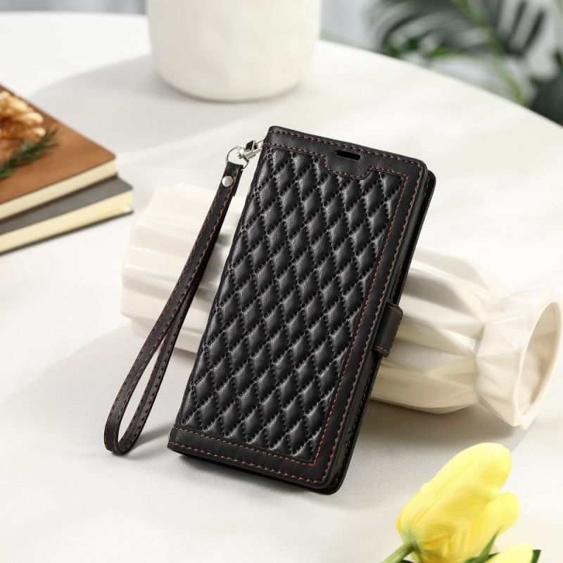 Folio Deksel Samsung Galaxy A17 4g / 5g Vintage Quiltet Beskyttelse Deksel