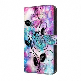 Folio Deksel Til Samsung Galaxy A17 4g / 5g Blomsterskisse