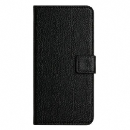 Folio Deksel Til Samsung Galaxy A17 4g / 5g Litchi-teksturert Skinneffekt