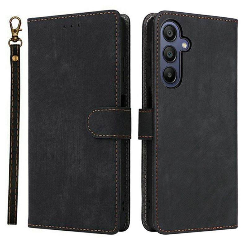 Folio Deksel Til Samsung Galaxy A17 4g / 5g Rfid-blokkerende Semsket Skinneffekt