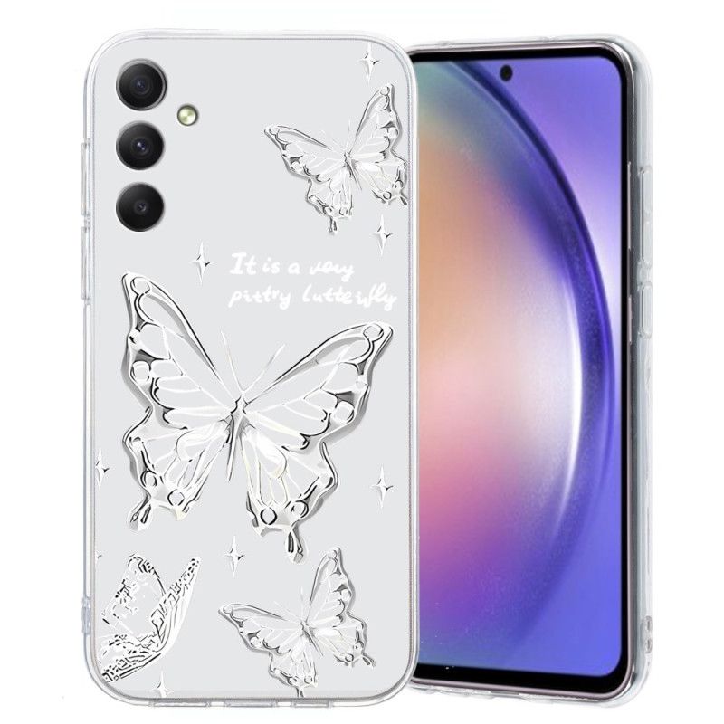 Hülle Samsung Galaxy A17 4g / 5g Handyhülle Weißer Schmetterling