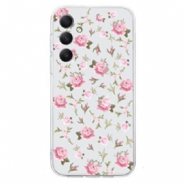 Hülle Samsung Galaxy A17 4g / 5g Rosa Blumenmuster