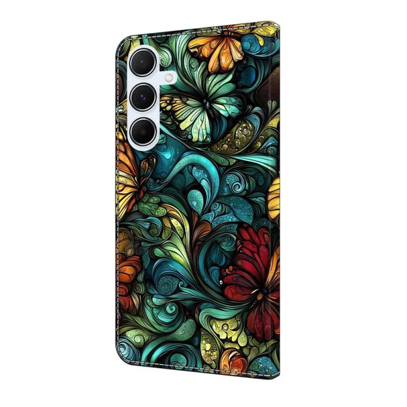 Lærdeksel Folio Deksel Samsung Galaxy A17 4g / 5g Akvarellblomster Og Planter