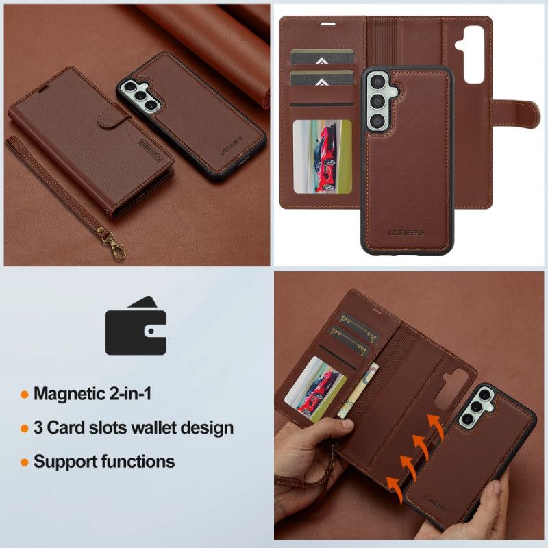 Lærdeksel Folio Deksel Samsung Galaxy A17 4g / 5g Avtakbart Deksel Lc.imeeke