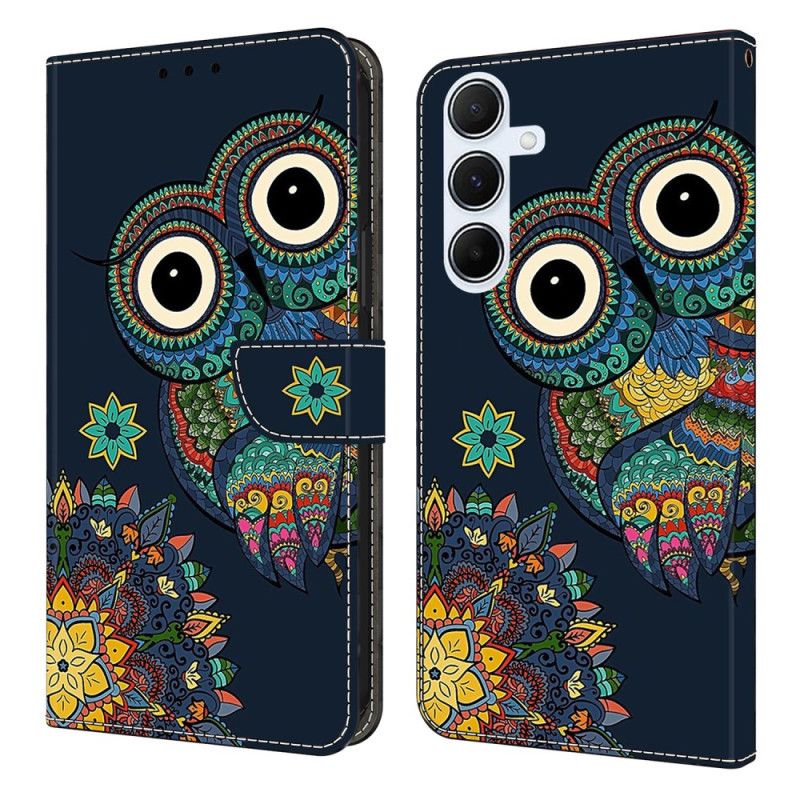 Lærdeksel Folio Deksel Samsung Galaxy A17 4g / 5g Mobildeksel Mandala-ugle