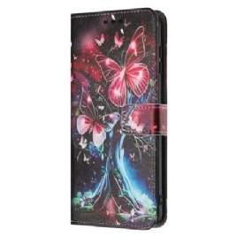 Lærdeksel Folio Deksel Samsung Galaxy A17 4g / 5g Sommerfugltre