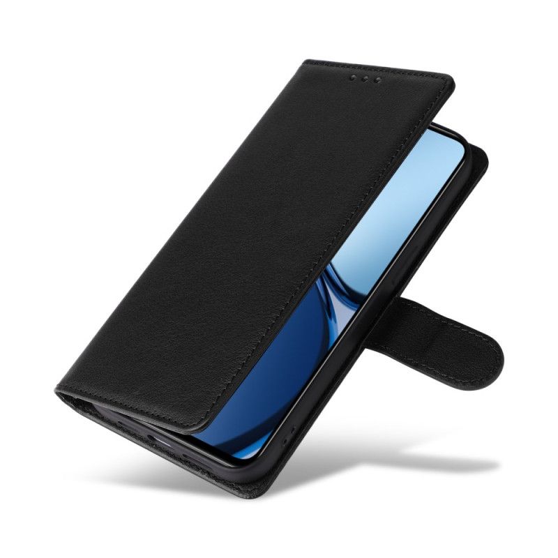 Lærdeksel Folio Deksel Realme Note 60 Ensfarget Skinneffekt