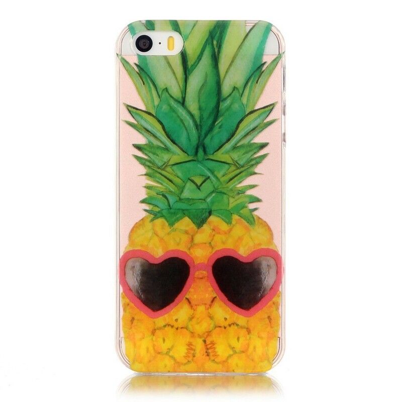 Deksel Til iPhone SE / 5 / 5S Transparent Inkognito Ananas