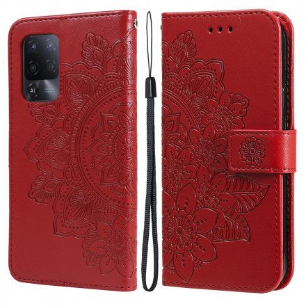 Lærdeksel Til Oppo A94 5G Blomstermandala