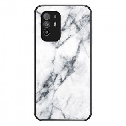 Mobildeksel Til Oppo A94 5G Marmorfarger Herdet Glass