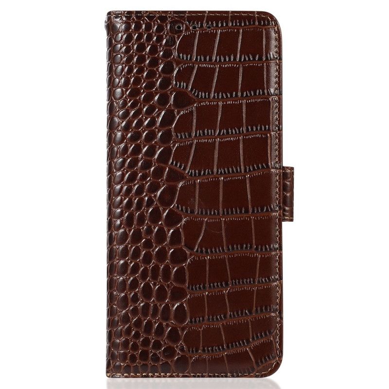 Folio Deksel Motorola Edge 50 Neo Krokodilleteksturskinn