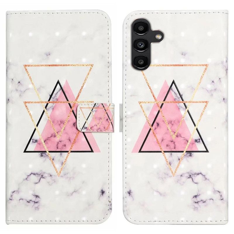 Folio Deksel Samsung Galaxy S24 Fe Trekantmarmor Beskyttelse Deksel