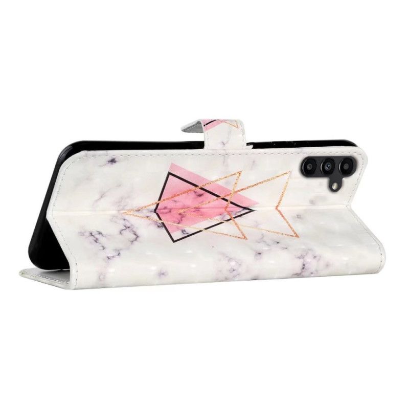 Folio Deksel Samsung Galaxy S24 Fe Trekantmarmor Beskyttelse Deksel