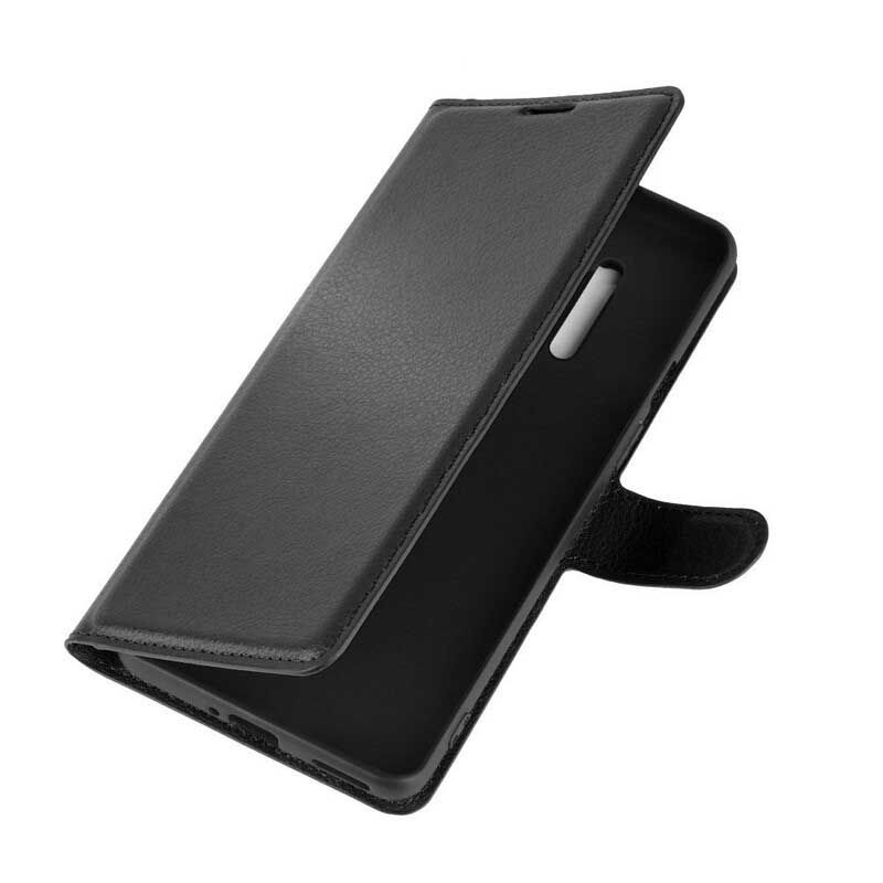 Folio Deksel Til OnePlus 8 Pro Premium Litchi Leather Style