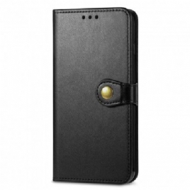 Folio Deksel Til Motorola Edge 20 Pro Faux Skinn Og Vintage Lås