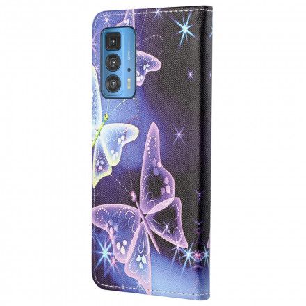 Folio Deksel Til Motorola Edge 20 Pro Sommerfugler