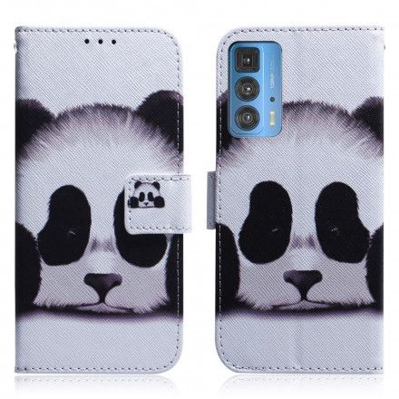 Lærdeksel Til Motorola Edge 20 Pro Panda-ansikt