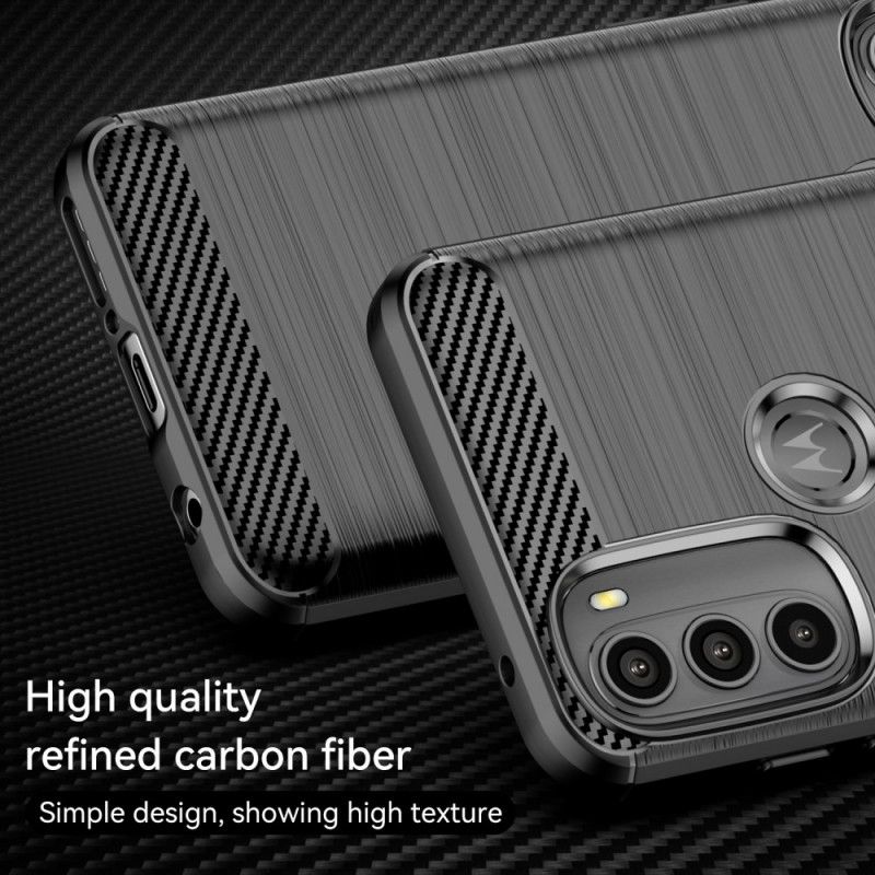 Deksel Til Moto G71 5G Børstet Karbonfiber
