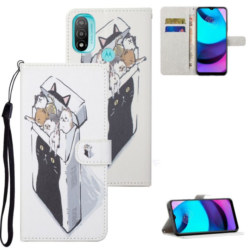 Folio Deksel Til Moto G71 5G Med Kjede Thong Cat Levering