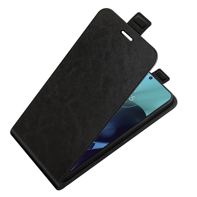 Lærdeksel Til Moto G71 5G Folio Deksel Retro Folding
