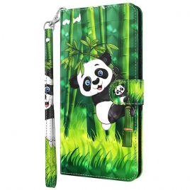 Lærdeksel Til Moto G71 5G Panda Og Bambus