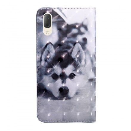 Folio Deksel Til Sony Xperia L3 Svart Og Hvit Hund