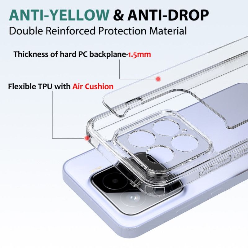 Deksel Til Xiaomi 15 Gjennomsiktig Støtsikker Beskyttelse