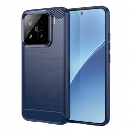 Deksel Xiaomi 15 Mobildeksel Børstet Karbonfiber