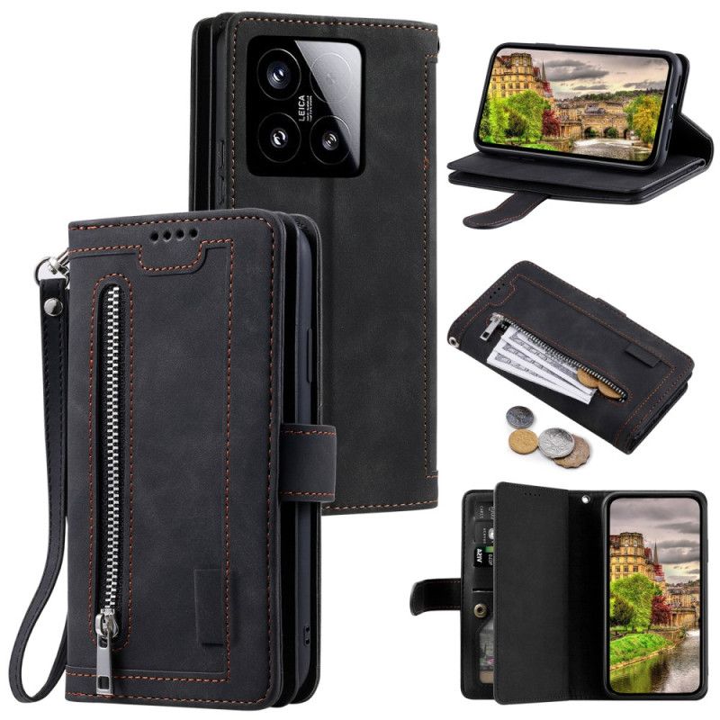 Folio Deksel Til Xiaomi 15 Lommebok Med Glidelås