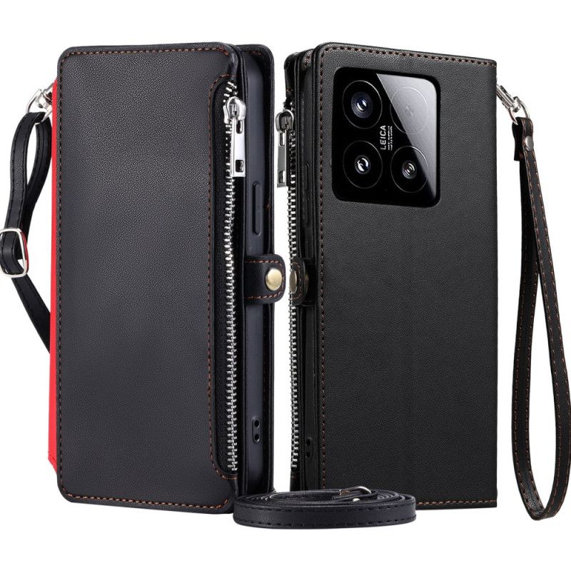 Folio Deksel Til Xiaomi 15 Myntpung Og 8 Kortspor