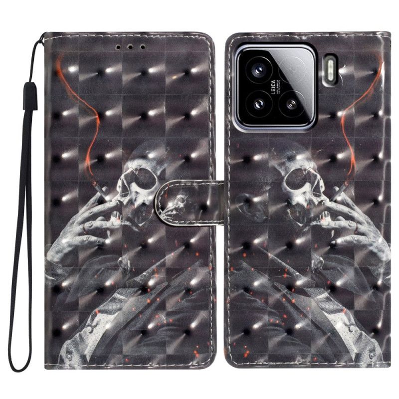 Folio Deksel Xiaomi 15 3d-røykende Skjelett Beskyttelse Deksel