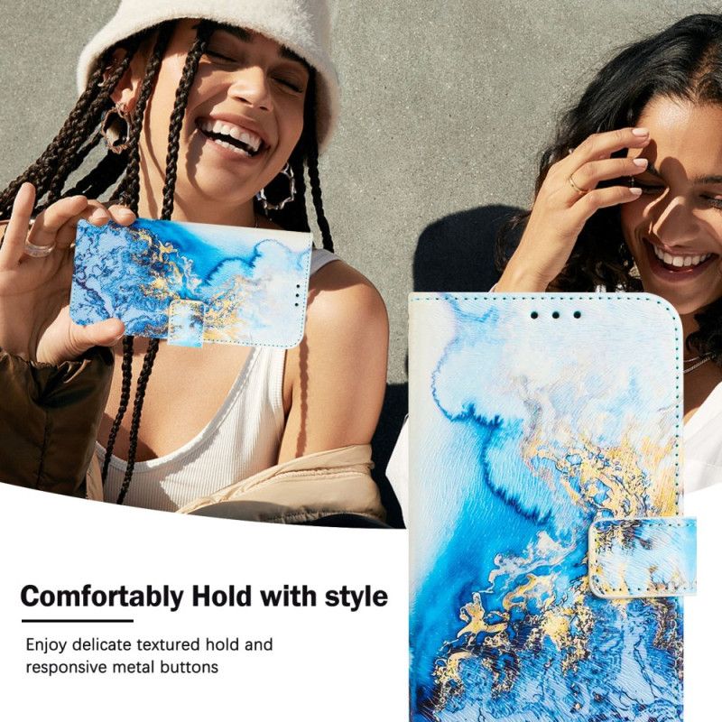 Folio Deksel Xiaomi 15 Havmarmormotiv Beskyttelse Deksel