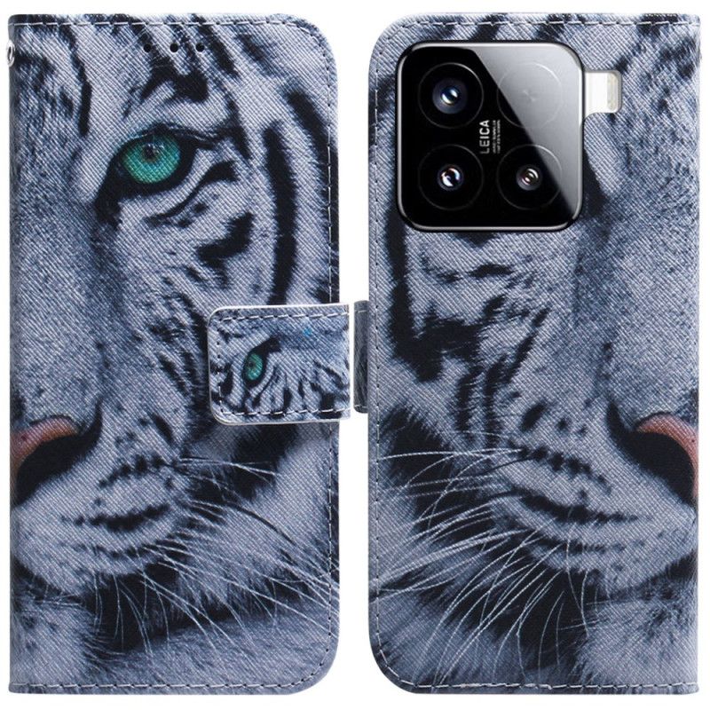 Folio Deksel Xiaomi 15 Hvit Tiger