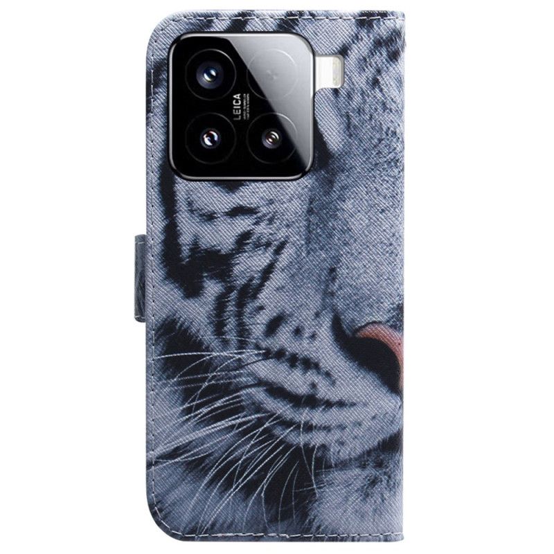 Folio Deksel Xiaomi 15 Hvit Tiger