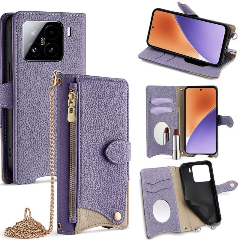 Folio Deksel Xiaomi 15 Lommebok Og Kjede