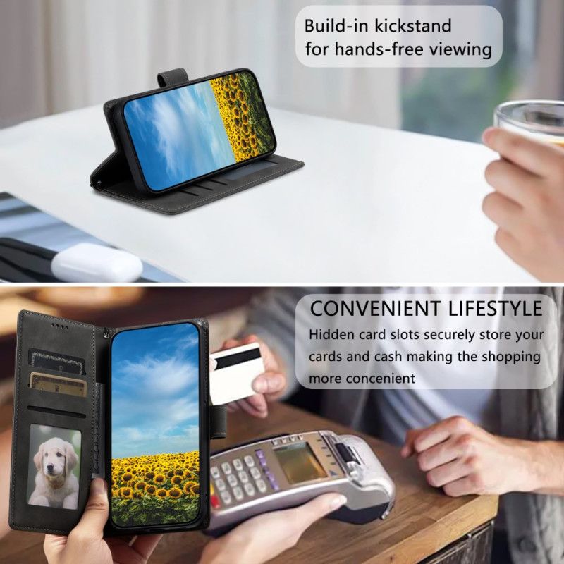 Folio Deksel Xiaomi 15 Mandala-imitasjon I Semsket Skinn Beskyttelse Deksel