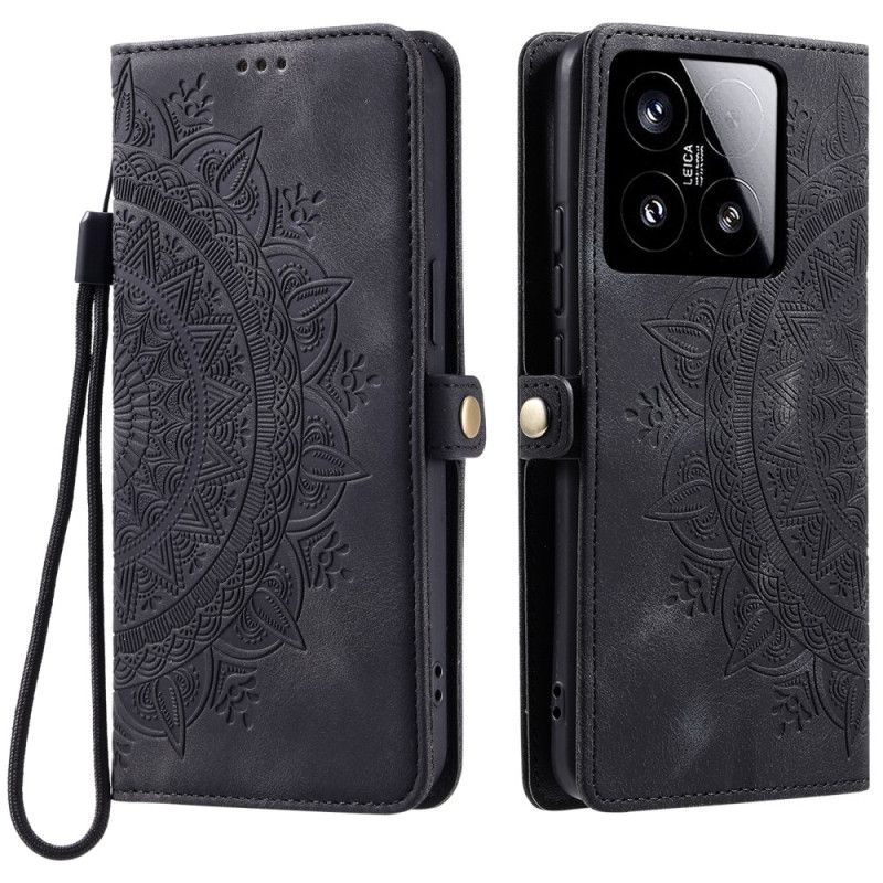 Folio Deksel Xiaomi 15 Mandala Semsket Skinneffekt