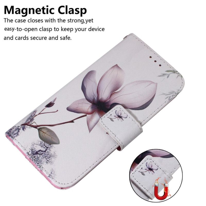 Folio Deksel Xiaomi 15 Rosa Blomst Beskyttelse Deksel