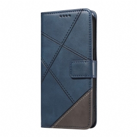 Folio Deksel Xiaomi 15 Tofargede Linjer Og Striper Beskyttelse Deksel