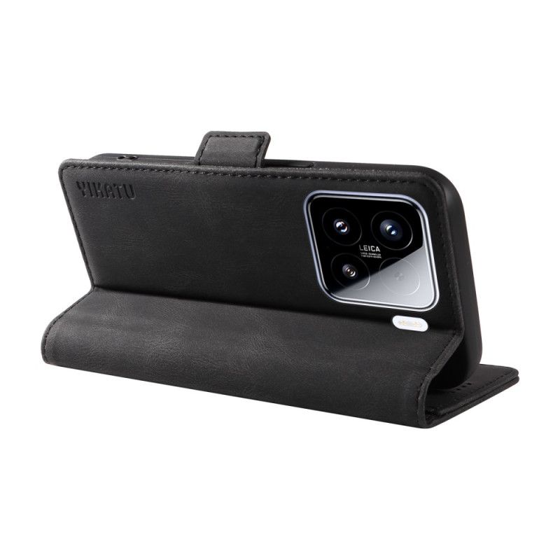 Folio Deksel Xiaomi 15 Ykatu Semsket Skinn-effekt Beskyttelse Deksel