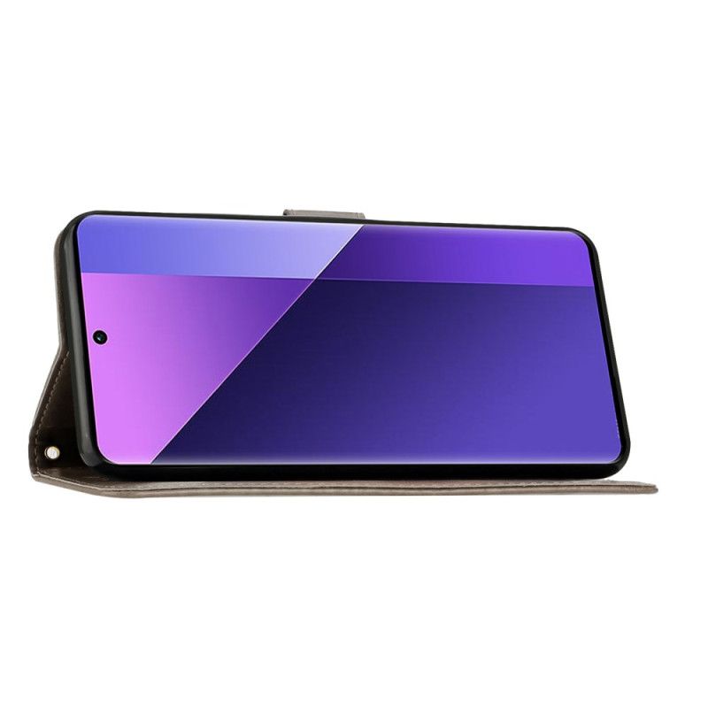 Lærdeksel Folio Deksel Xiaomi 15 Blomstermønster